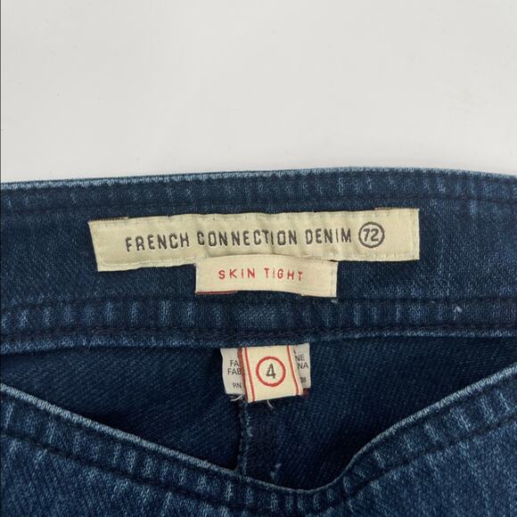 FRENCH CONNECTION Jeans Denim Skin Tight Legging Stretch High Waisted Size 4 - Picture 3 of 13